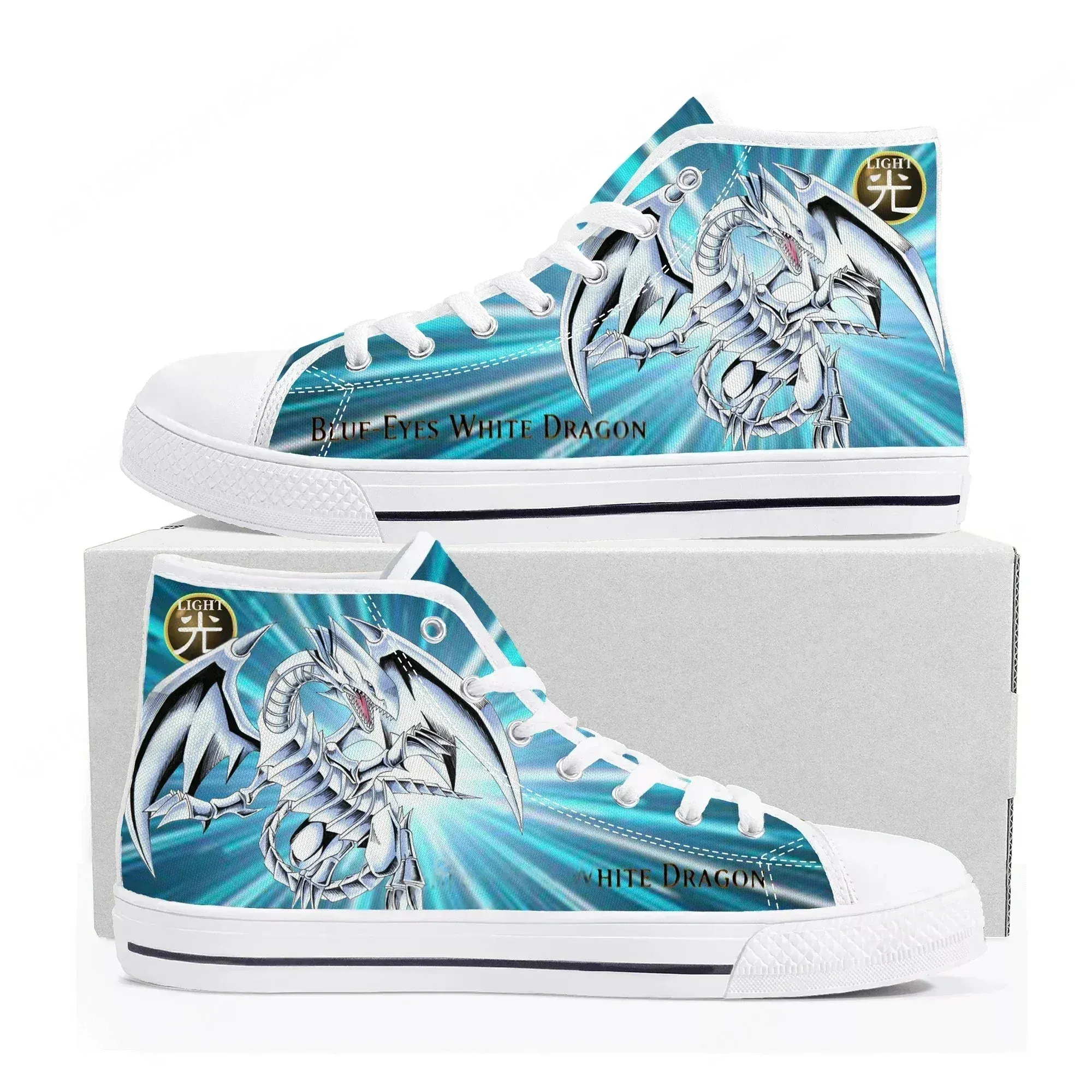 Blue Eyes White Dragon YuGiOh Seto Kaiba – baskets hautes en toile